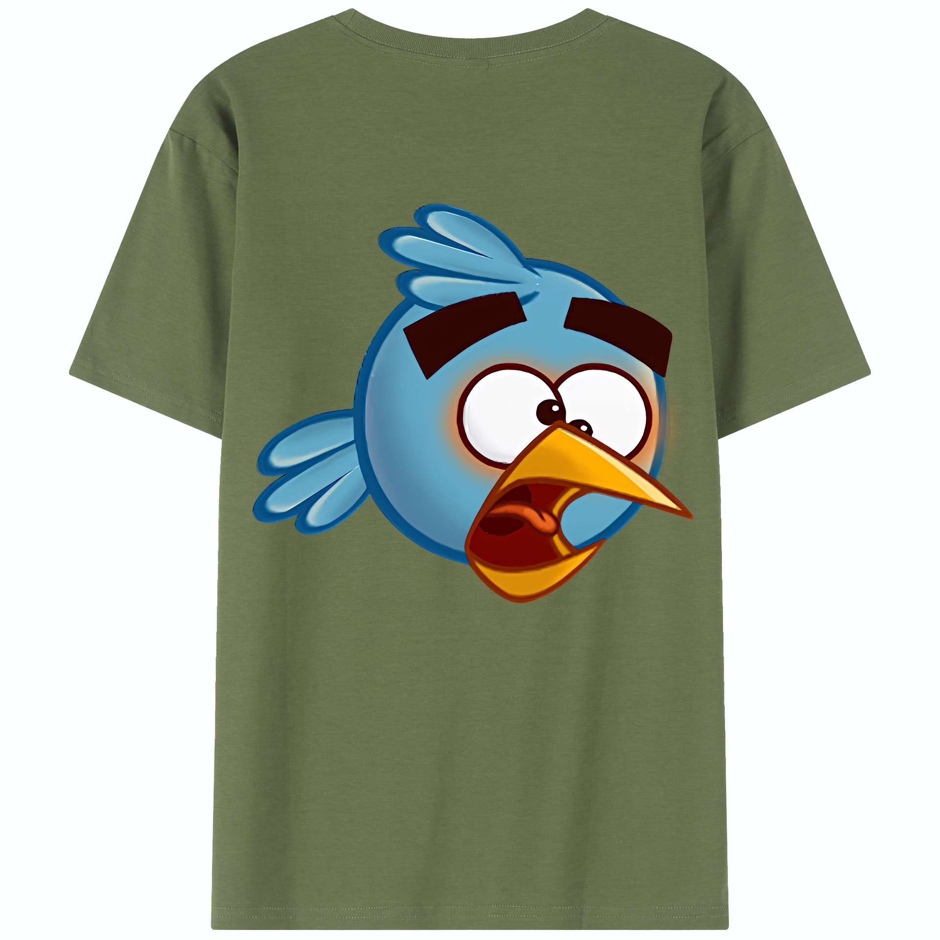（画像用） Angry Birds アングリーバード 綿100％半袖Tシャツ（背面プリント）